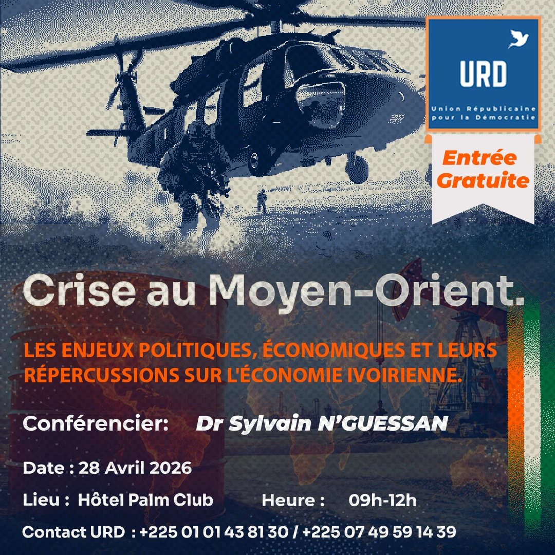 Poster of the URD Forum "Middle East crisis", 28 April 2026